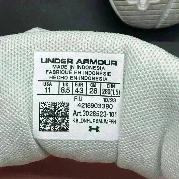 Under Armour Womens Charged Pursuit 3 Big Logo Shoes Pink/Gray Size 11 EUC CLEAN - Picture 7 of 7
